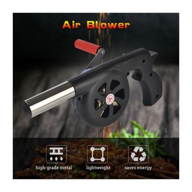 Outdoor Cooking BBQ Fan Air Blower Hand Crank Fan Air Blower Grill Picnic Camping Stove Accessories for Barbecue Fire Bellows Hand Crank Tool