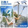 Window Cleaning Kit with Bucket, Squeegee, Scrubber & 80in Handle,