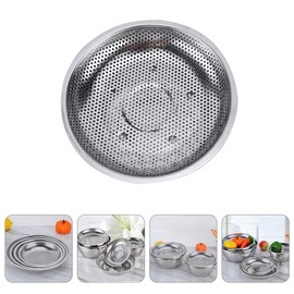 Insert Stainless Steel Insert Kitchen Sieve Fruit Sieve Vegetable Washing Bowl Basket Insert Vegetable for Pot Kitchen Restaurant 19.5 cm