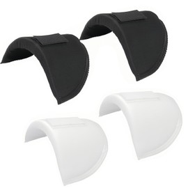 Aelmiyw 4 Pcs Shoulder Pads without Sewing Thickness 1.5cm Sponge Breathable Sponge Shoulder Pads for Women Clothes Men Blazer Suit Coat T-Shirt(Black+White, 2 Pairs)