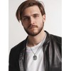 NORBU S925 Saint Necklace for Men, Patron Amulet Saint Medal