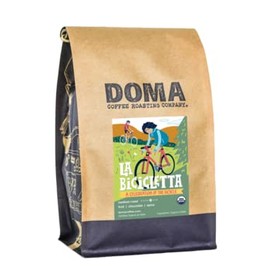 Doma Coffee Roasting Company "La Bicicletta Organic Blend" Medium Roasted Fair Trade Organic Whole Bean Coffee - 2 Pound Bag