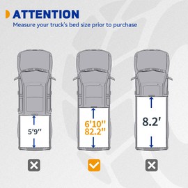 Soft Quad-Fold Truck Bed Tonneau Cover Fit for Chevy Silverado/GMC Sierra 2500 3500 HD 2020 2021 2022 2023 2024 2025, with 6.9 ft Bed Without Multi-Flex Tailgate