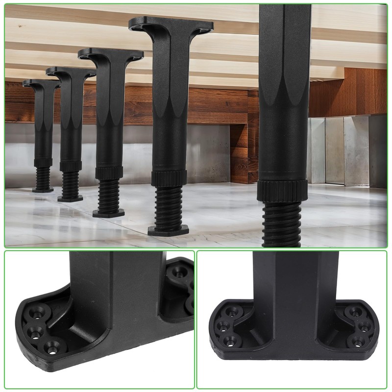 Tobeelec 12 Pcs Adjustable Height Bed Support Legs, 8.3"-14.5" Bed