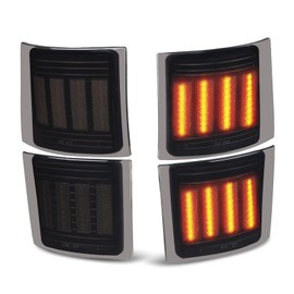 Gempro LED Corner Lights Side Marker Turn Signal Lamps for Chevy C/K 1500 2500 3500 1994-1998 C10 Pickup Truck Silverado Suburban Tahoe Front Grill Lights, 4PCS