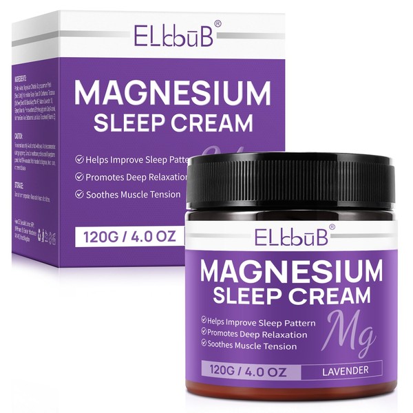 ELBBUB Magnesium Cream for Sleep - Enriched with Almond Oil,
