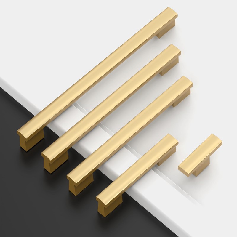 Asidrama 10 Pack 5 Inch(128mm) Champagne Bronze Cabinet pulls Kitchen