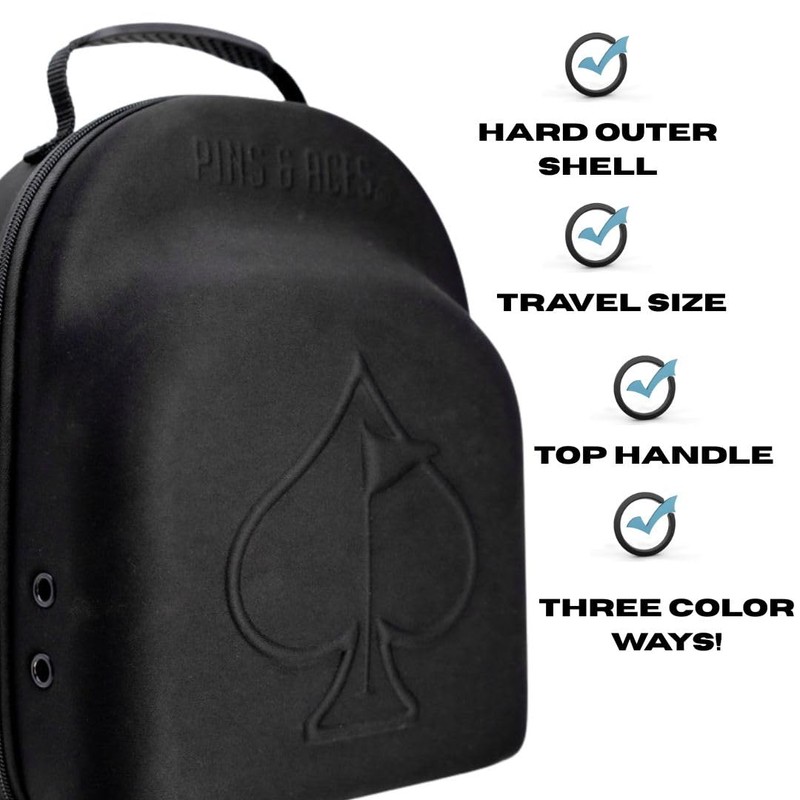 Pins & Aces Hat Caddie - Premium Travel Case -