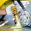 fKiZanthene 2Pcs Disc Lock Reminder Cable, 145 cm Retractable Motorcycle