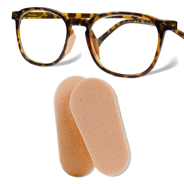 GMS Optical Symmetrical Self-Adhesive Soft Foam Nose Pads for Glasses, Sunglasses, and Eye-Wear, and More - Great for Plastic Frames – 15mm (5 Pair, Peach)