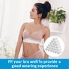 HENGBIRD 20 Pcs Cotton Bra Liners Rectangle Under Bra Pads