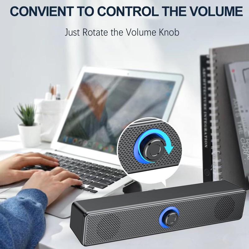 FAYAZ USB Computer Speakers, 40W Computer Soundbar for PC,Desktop Laptop,USB