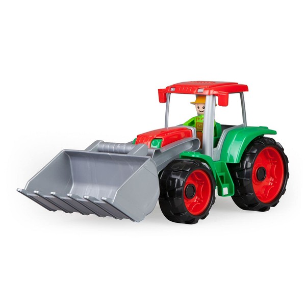 Lena 04417 TRUXX Front Loader, Commercial Approx. 35 cm, Tractor with Shovel Figure, for Children from 2 Years, Play Vehicle Set Green, red