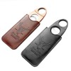 menesia Stainless Steel Cigar Cutter Guillotine with Leather Pouch, Double