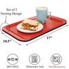 DEAYOU 2 Pack Grilling Prep and Serve Trays, Melamine Serving