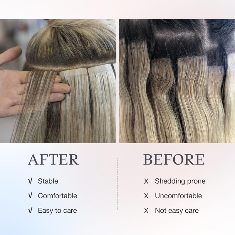 DOORES Tape Extensions Kleber doppelseitige Klebebänder für Haarverlängerungen mit starkem