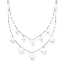 Thomas Sabo Women's Necklace with Coins Silver 925 Sterling Silver 40-45 cm Length, Sterling Silver, Not Applicable
