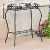 Santa Fe Iron Plant Stand in Antique Black