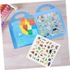 Kisangel Sticker Books Reusable Map Sticker Playthings for Fun Educational