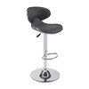 Powell Adjustable Barstool, Chrome and Grey