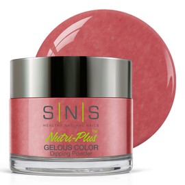 SNS Healthy Natural Nails SNS Nail Dip Powder, Gelous Color Dipping Powder - Strawberry Smoothie (Pink/Mauve, Shimmer) - Long-Lasting Dip Nail Color Lasts 14 Days - Low-Odor & No UV Lamp Required - 1 OZ