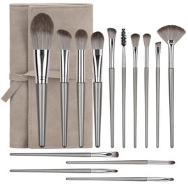 Amrules brochas de maquillaje, juego de 14 piezas de brochas de maquillaje profesional, juego de brochas de base para ojos y cara, brochas para sombra