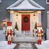 2Pcs Christmas Nutcracker Yard Signs Christmas Outdoor Yard Lawn Decorations