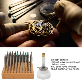 Watch Repair Staking Tool Press Set Watchmaker Punching Kit Jewelling Tool with 50 Punches 10 Stakes