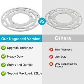 Tovmey Upgraded 4 Pack Universal Light Fixture Mounting Bracket, 4 Inch Diameter Ceiling Light Mounting Bracket, Round Steel Light Crossbar Plate with Screws and Nuts for Ceiling Light, Wall Sconces