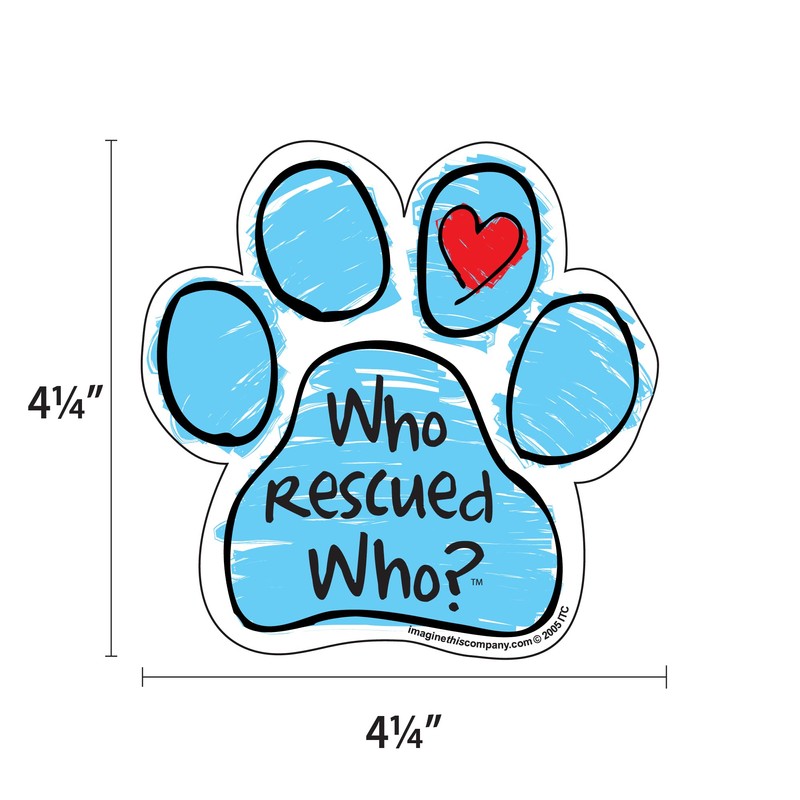 Imagine This D1953 Car and Rescue Decal (Blue "Who Rescued