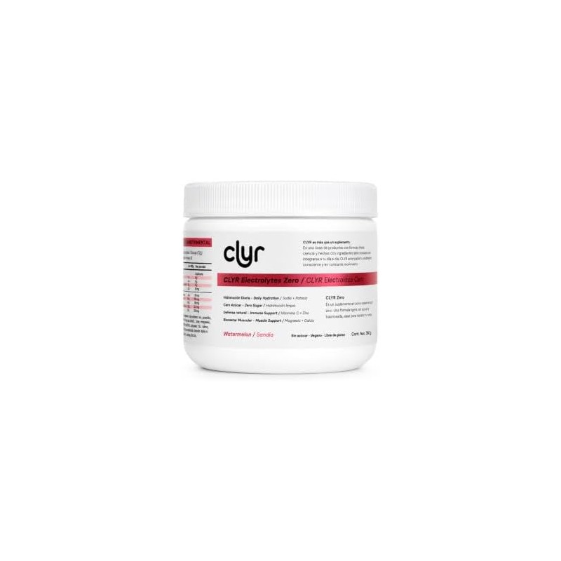CLYR Electrolytes Zero, Electrolitos Sabor Sandía, Sin Azúcar, Suplemento con
