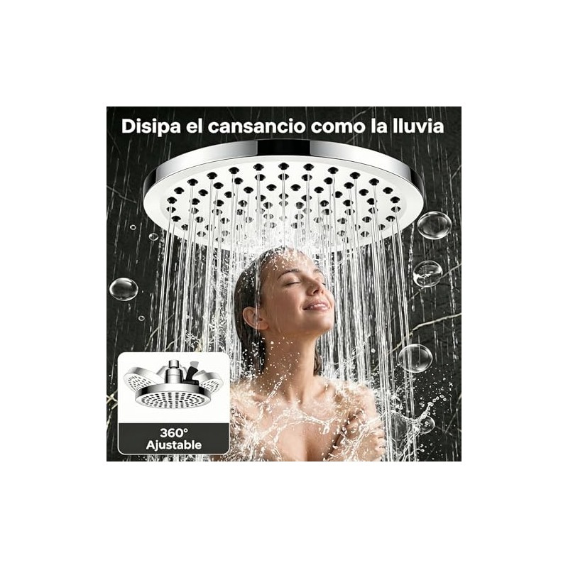 Set de Regaderas para Baño Alta Presión con 8" Cabezal