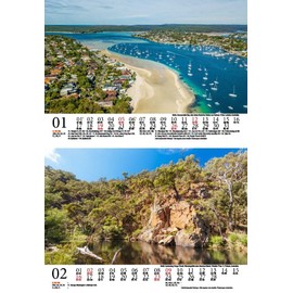 Travel Magic Australia DIN A5 Wall Calendar for 2025 Australia Holidays - Set Contents: 1 x Calendar, 1 x Christmas Pendant, 1 x Greeting Tag (Total 3 Pieces)