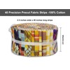Soimoi 40Pcs Check Print Precut Fabrics Strips Roll Up 2.5