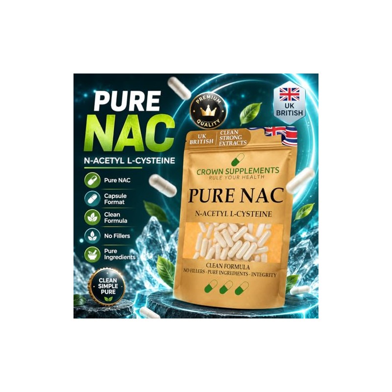 Pure Clean NAC Capsules N Acetyl Cysteine | Clean Formula