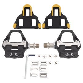 1 Pair Bicycle Self Locking Pedals Mountain Bike Lock Pedal Nylon Cycling Pedal with Cleat Accessory Compatible for SPD System