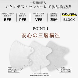 LilyNa Mask, Large Capacity, 52 Masks (13 Sheets x 4 Packs) [Tested by Kaken Test] 3D Mask, Small Face Mask, Bicolor Mask, Round Face, Length Non-woven Fabric, Anti-Drying, Three-Dimensional, Bicolor