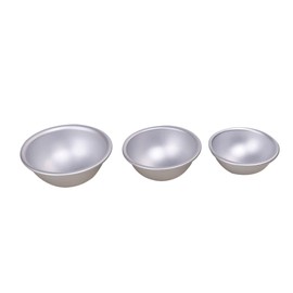 BIUDECO Homemade Bath Salts Molding Molds 6 Piece Set of Metal Moulds for Kitchen and DIY Projects Semicircle Shapes
