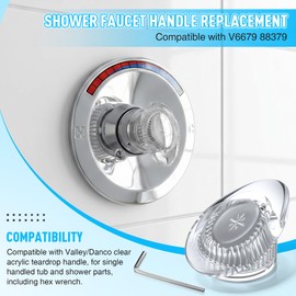 Shower Faucet Handle Replacement Kit, Compatible with V6679 88379