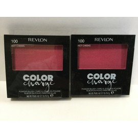Revlon LOT OF 2 - Revlon Hot Cheeks Color Charge Powder Blush HOT CHEEKS #100 Full Size