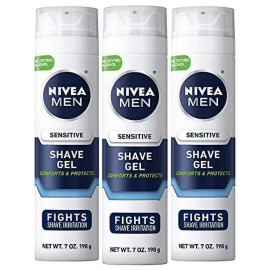 Nivea Men 3-Pack NIVEA MEN Sensitive Shave Gel with Vitamin E, Soothing Chamomile 7 Oz