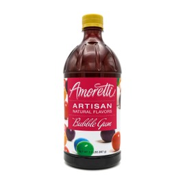 Amoretti - Natural Bubble Gum Artisan Flavor Paste 8 oz - Perfect For Pastry, Savory, Brewing, and more, Preservative Free, Gluten Free, Kosher Pareve, No Artificial Sweeteners, Highly Concentrated