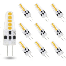 DOPKUSS G4 LED Bulb Bi-Pin Base AC 12V 24V G4 LED Bulb 2W 20W Halogen Replacement 2700K Warm White Dustproof Shockproof (G4 Led Light Bulb 2700K 10leds)
