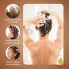 Beauty ritual for hair with camellia oil contains a solid