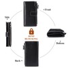 SENDEFN Women's Long Wallet, Bi-fold Wallet, Genuine Leather, Large Capacity,