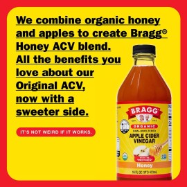 Bragg Organic Apple Cider Vinegar with Mother 16 Fl Oz 750mg Acetic Acid