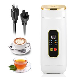 650ml Portable Kettle, Travel Electric Kettle, Portable Water Boiler 316 Stainless Steel with Auto Shut-Off & Boil Dry Protection, Small Electric Kettle, Heater with 6 Temperature Control, BPA-Free