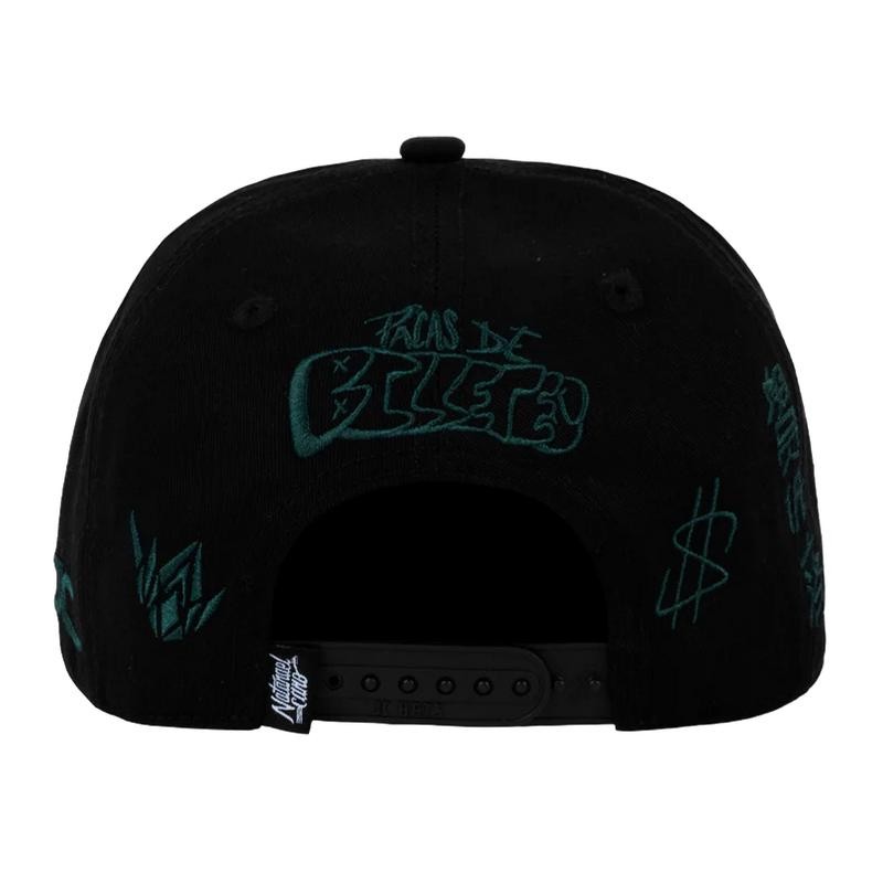 JC HATS NATAEL CANO CORRIDOS TUMBADOS BLACK GREEN SNAPBACK HAT