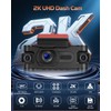 5GHz WiFi 4 Channel Dash Cam, 2K Front+1080P*3 Rear Inside