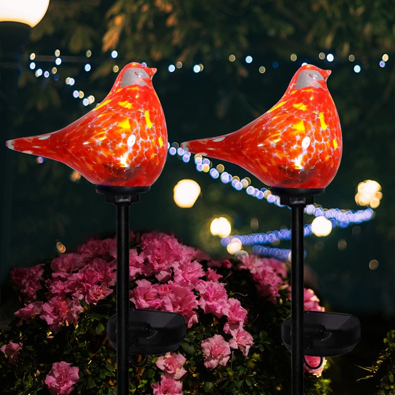Afirst Solar Outdoor Lights Decorative - Solar Garden Stake Lights